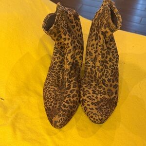 Impo Brown Leopard Ankle Booties
